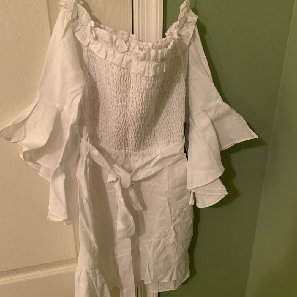 Linen white dress